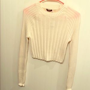 BDG Ivory Crop Knit Sweater